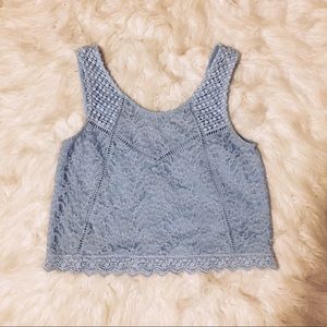 Topshop Periwinkle-Sky Blue crop top